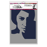 Ranger Dina Wakley MEdia Stencils Pensive Face (MDS74861) (DISCONTINUED)