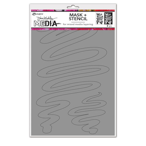 Ranger Dina Wakley MEdia Stencils Meandering Masks (MDS74588) (DISCONTINUED)
