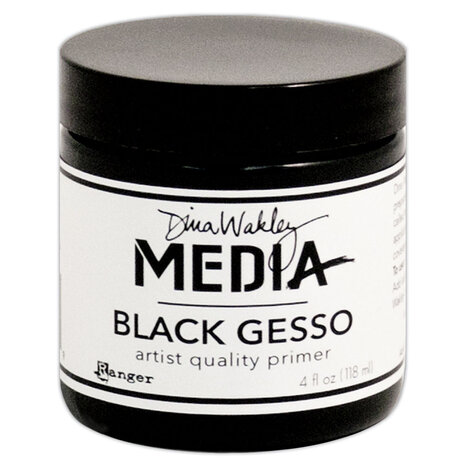 Ranger Dina Wakley MEdia Gesso Black 4 fl oz (Jar) (MDM41719) Ranger Dina Wakley MEdia Gesso Black 4 fl oz (Jar) (MDM41719)