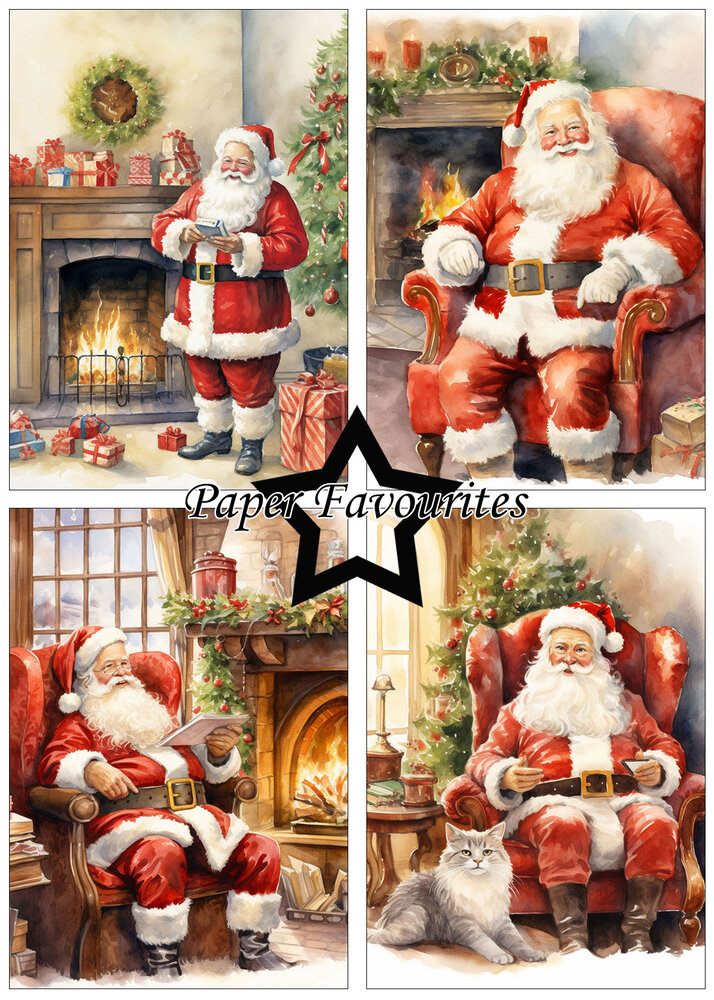Paper Favourites Santa A5 Paper Pack (PFA108) (OUTLET)