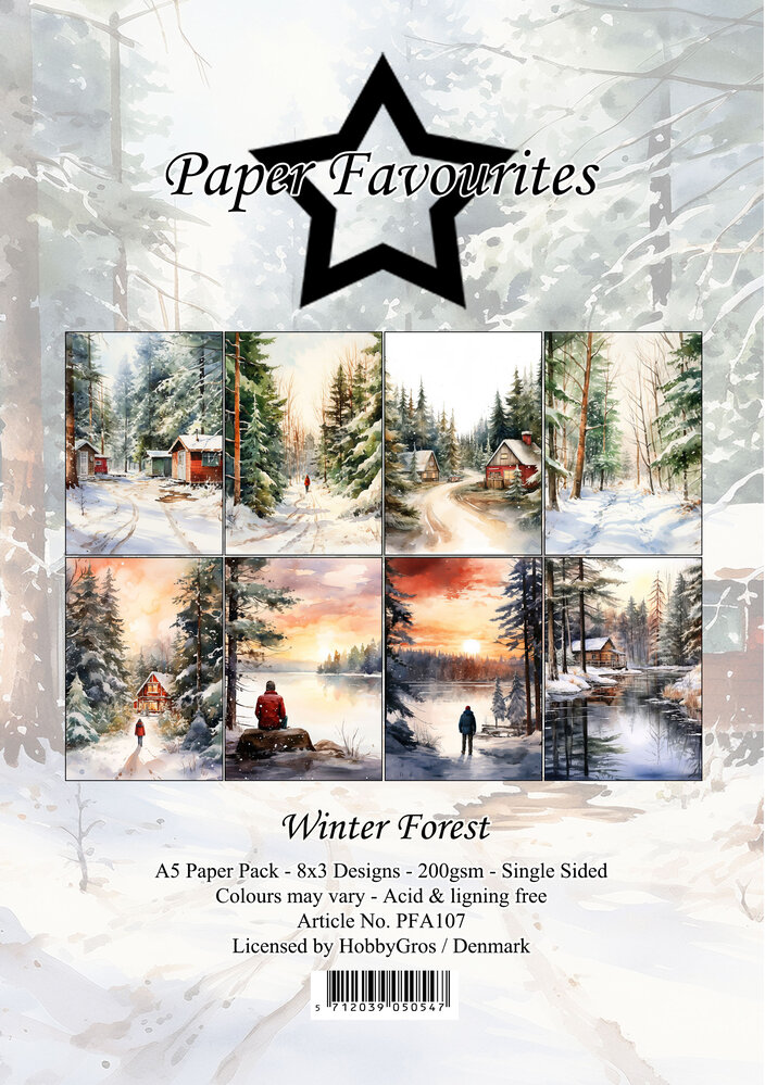 Paper Favourites Winter Forest A5 Paper Pack (PFA107) (DISCONTINUED)