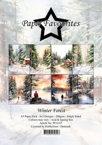 Paper Favourites Winter Forest A5 Paper Pack (PFA107) (DISCONTINUED)