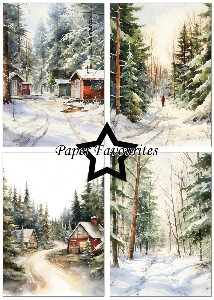 Paper Favourites Winter Forest A5 Paper Pack (PFA107) (DISCONTINUED)