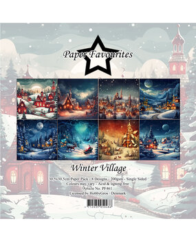 Paper Favourites Winter Village 12x12 Inch Paper Pack (PF461) (DISCONTINUED)