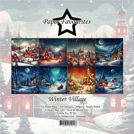 Paper Favourites Winter Village 6x6 Inch Paper Pack (PF261) (DISCONTINUED) Paper Favourites Winter Village 6x6 Inch Paper Pack (PF261) (DISCONTINUED)
