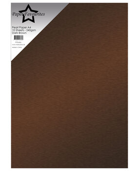 Paper Favourites Pearl Paper A4 Dark Brown 240gsm (10pcs) (PFSS404)