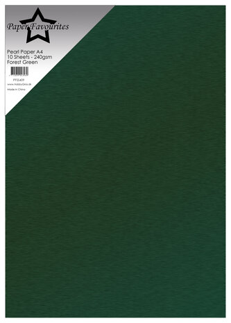 Paper Favourites Pearl Paper A4 Forest Green 240gsm (10pcs) (PFSS409)