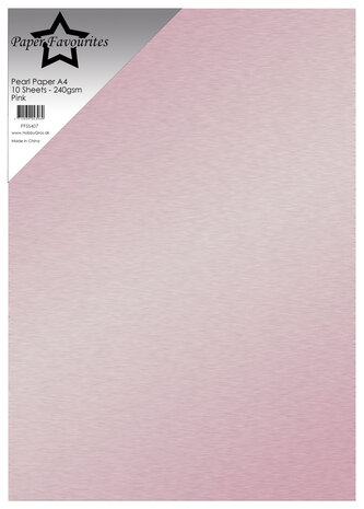 Paper Favourites Pink A4 Pearl Paper 240gsm (10pcs) (PFSS407)