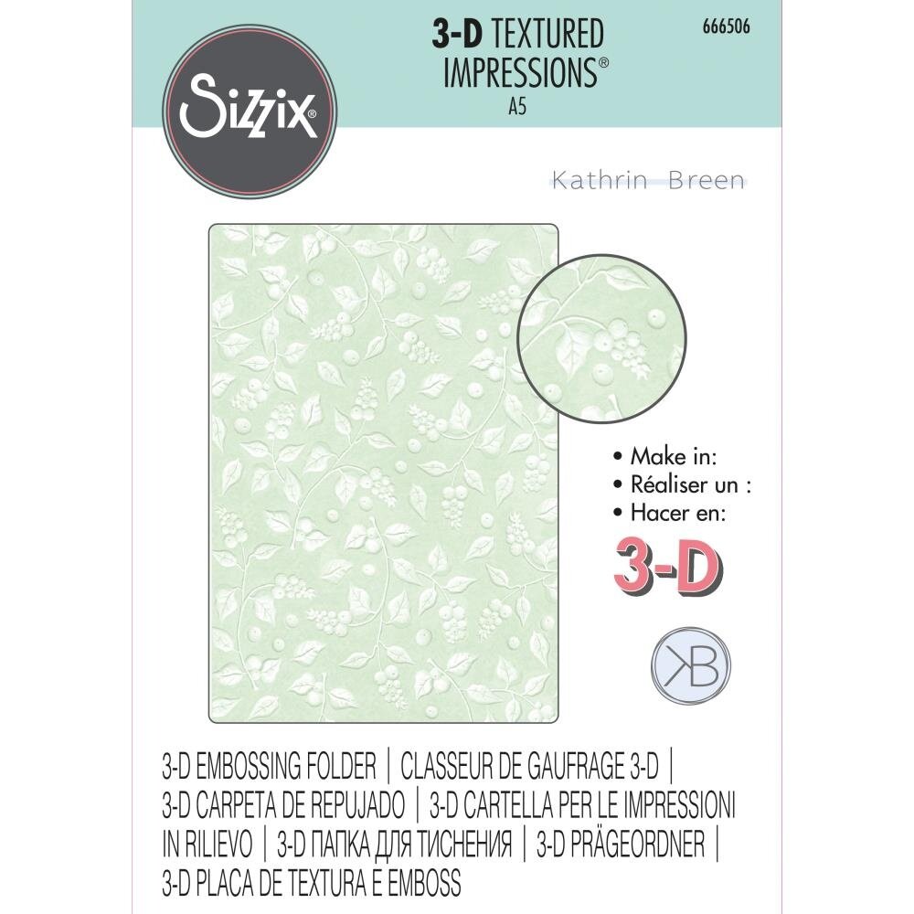 Sizzix 3D Textured Impressions by Kath Breen Snowberry (666506)
