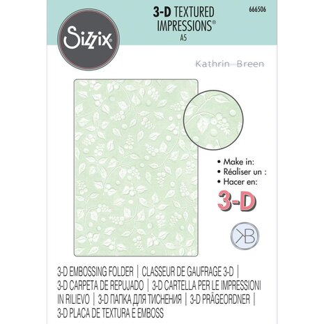 Sizzix 3D Textured Impressions by Kath Breen Snowberry (666506)