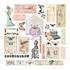 French Blue Ephemera Junk Journal Bits (60pcs) (999834) (DISCONTINUED)