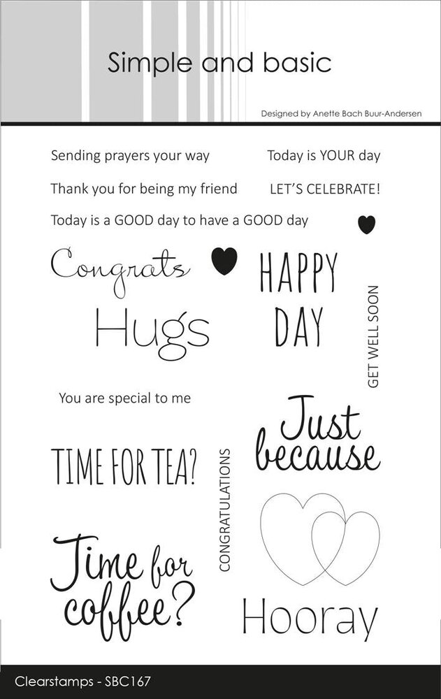 Simple and Basic English Texts Add-on for SBD364 Clear Stamp (SBC167) (DISCONTINUED)