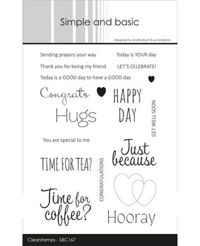 Simple and Basic English Texts Add-on for SBD364 Clear Stamp (SBC167) (DISCONTINUED)