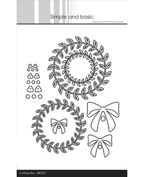 Simple and Basic Dies Wreath w/Berries & Bows (SBD372) (DISCONTINUED)