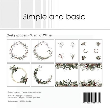 Simple and Basic Scent of Winter 6x6 Inch Paper Pack (SBP524) (DISCONTINUED) Simple and Basic Scent of Winter 6x6 Inch Paper Pack (SBP524) (DISCONTINUED)