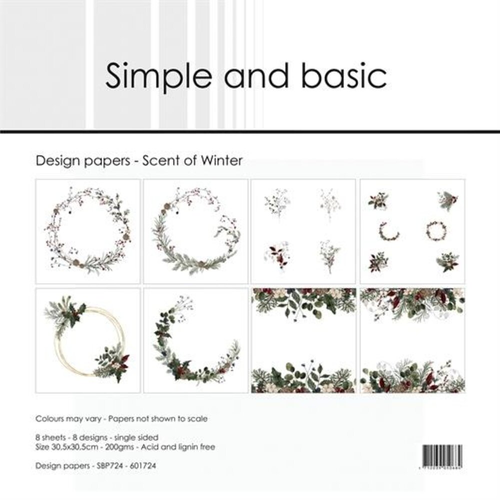 Simple and Basic Scent of Winter 12x12 Inch Paper Pack (SBP724) (DISCONTINUED) Simple and Basic Scent of Winter 12x12 Inch Paper Pack (SBP724) (DISCONTINUED)