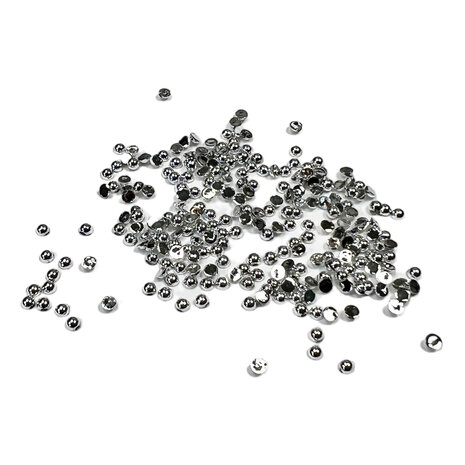 Simple and Basic Half Pearl Polished Silver 2mm (SBA501) (DISCONTINUED)