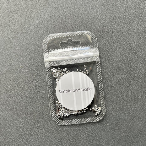 Simple and Basic Half Pearl Polished Silver 2mm (SBA501) (DISCONTINUED)