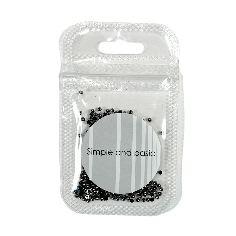 Simple and Basic Half Pearl Polished Antique Silver 2mm (SBA504) (DISCONTINUED)