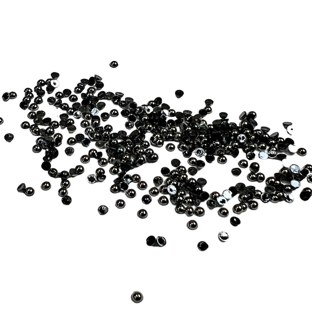 Simple and Basic Half Pearl Polished Antique Silver 2mm (SBA504) (DISCONTINUED)