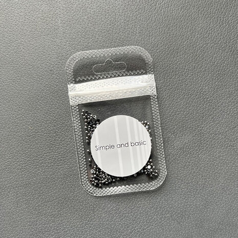 Simple and Basic Half Pearl Polished Antique Silver 2mm (SBA504) (DISCONTINUED)