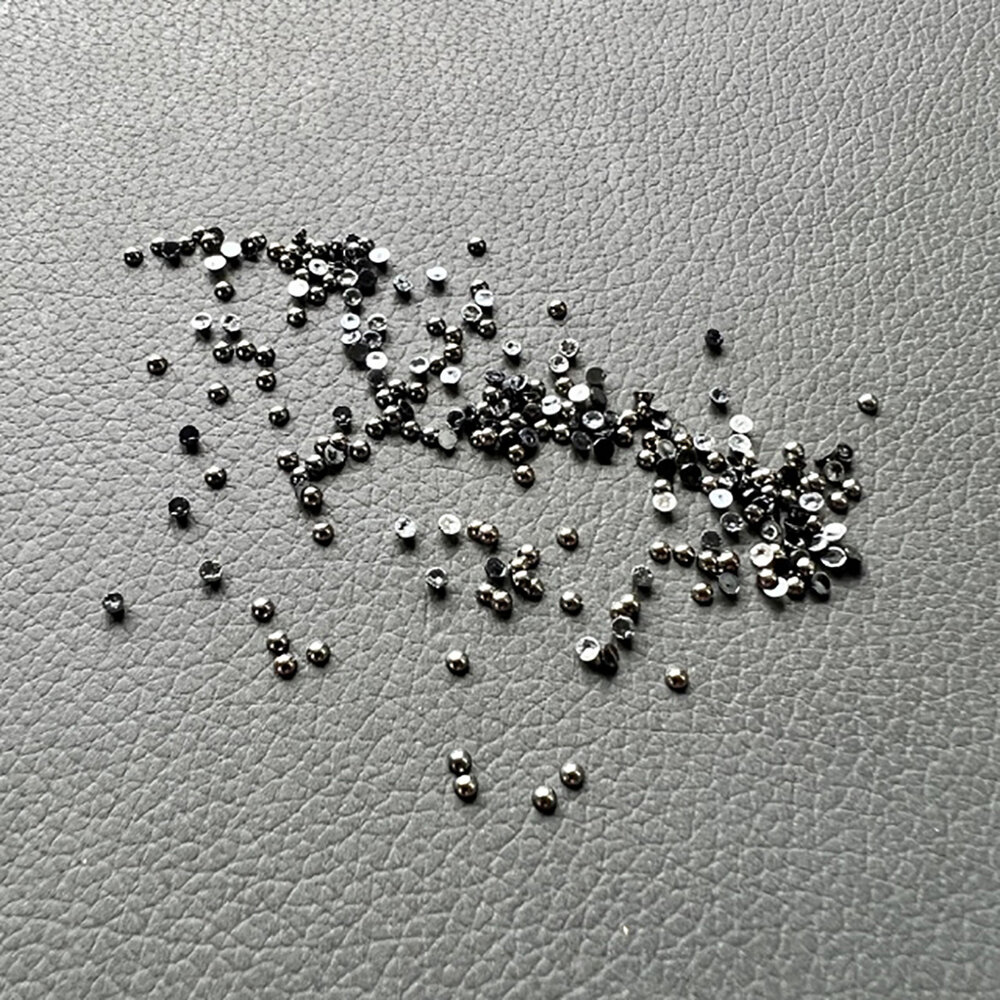 Simple and Basic Half Pearl Polished Antique Silver 2mm (SBA504) (DISCONTINUED)