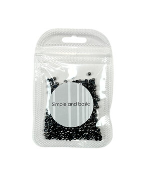 Simple and Basic Half Pearl Polished Antique Silver 3mm (SBA534) (DISCONTINUED)