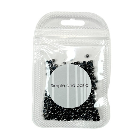 Simple and Basic Half Pearl Polished Antique Silver 3mm (SBA534) (DISCONTINUED)