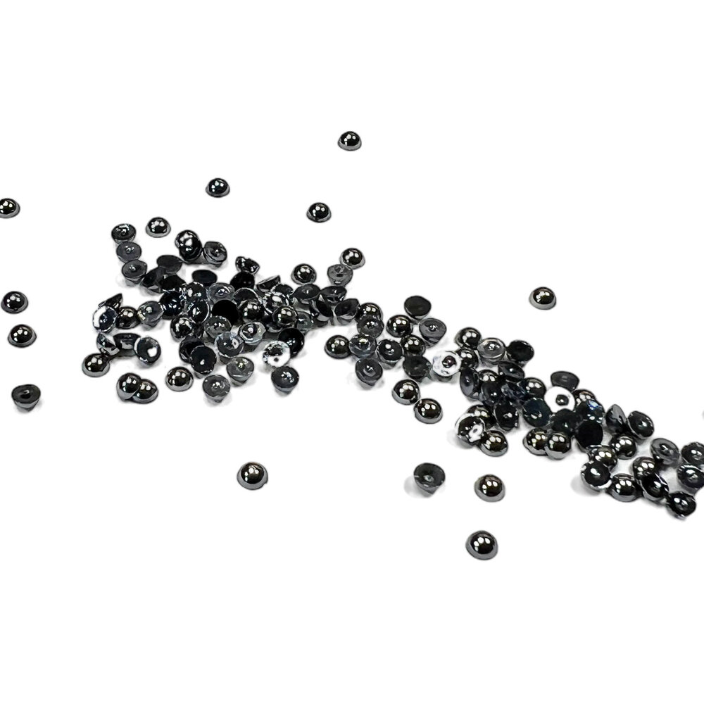 Simple and Basic Half Pearl Polished Antique Silver 3mm (SBA534) (DISCONTINUED)