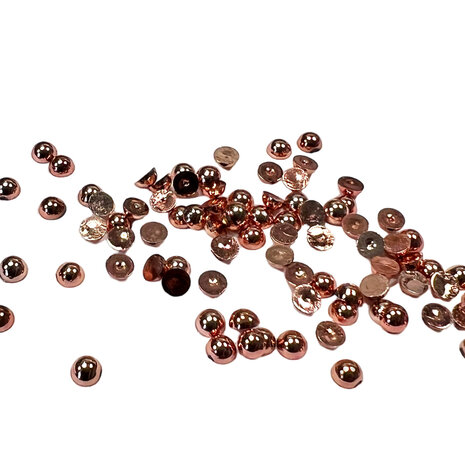 Simple and Basic Half Pearl Polished Rose Gold 4mm (SBA563) (DISCONTINUED)
