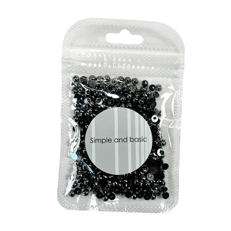 Simple and Basic Half Pearl Polished Antique Silver 4mm (SBA564) (DISCONTINUED)