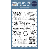 Carta Bella Snow Very Happy Designer Stamps (CBWT334041) (OUTLET)