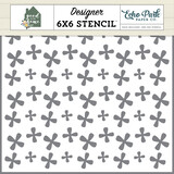 Echo Park Homey Floral Stencil (GTH336035) (DISCONTINUED)