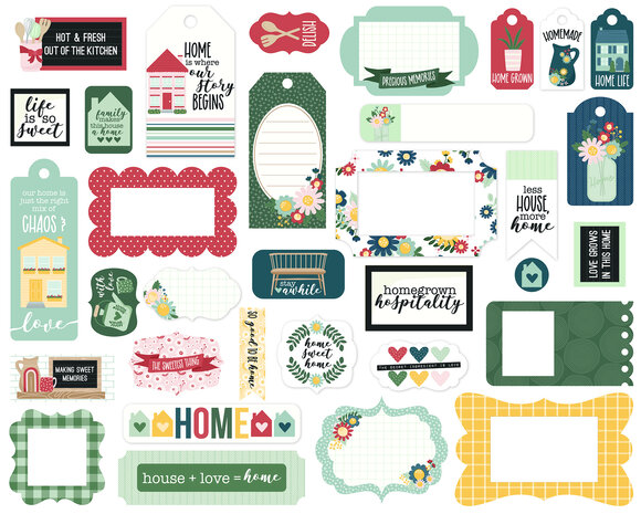 Echo Park Good To Be Home Frames & Tags (GTH336025) (DISCONTINUED) Echo Park Good To Be Home Frames & Tags (GTH336025) (DISCONTINUED)