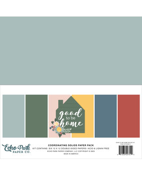 Echo Park Good To Be Home 12x12 Inch Coordinating Solids Paper Pack (GTH336015) (DISCONTINUED) Echo Park Good To Be Home 12x12 Inch Coordinating Solids Paper Pack (GTH336015) (DISCONTINUED)