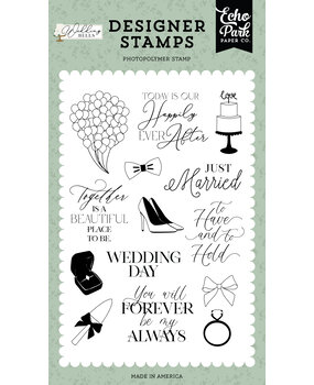 Echo Park Wedding Day Designer Stamps (WBL335044) (OUTLET)