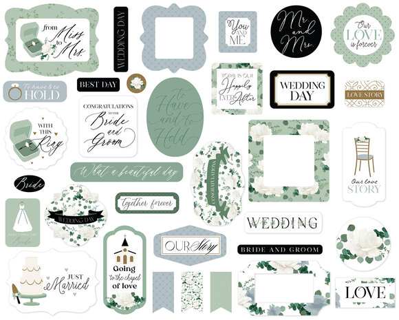 Echo Park Wedding Bells Ephemera (WBL335024) (DISCONTINUED)