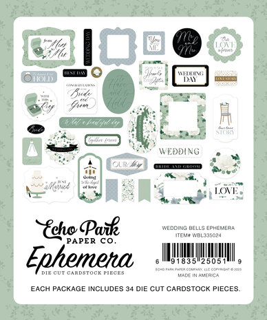 Echo Park Wedding Bells Ephemera (WBL335024) (OUTLET) Echo Park Wedding Bells Ephemera (WBL335024) (OUTLET)