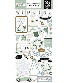 Echo Park Wedding Bells Chipboard Accents (WBL335021) (DISCONTINUED)