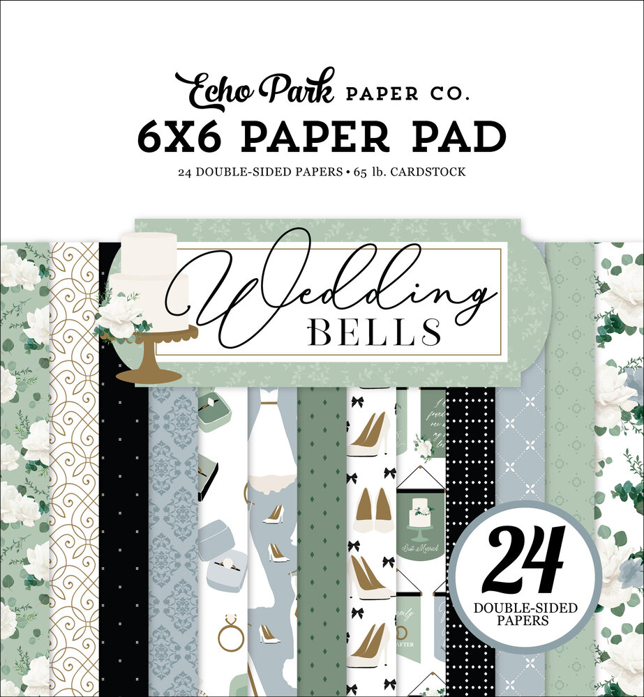Echo Park Wedding Bells 6x6 Inch Paper Pad (WBL335023) (DISCONTINUED) Echo Park Wedding Bells 6x6 Inch Paper Pad (WBL335023) (DISCONTINUED)