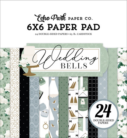 Echo Park Wedding Bells 6x6 Inch Paper Pad (WBL335023) (DISCONTINUED) Echo Park Wedding Bells 6x6 Inch Paper Pad (WBL335023) (DISCONTINUED)