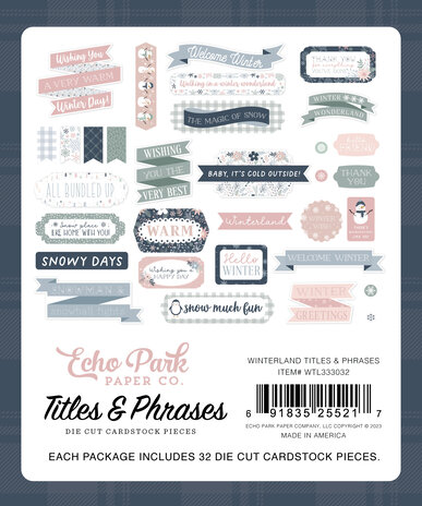 Echo Park Winterland Titles & Phrases (WTL333032) (DISCONTINUED)