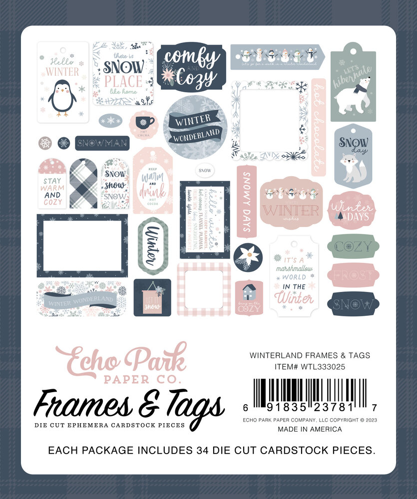 Echo Park Winterland Frames & Tags (WTL333025) (DISCONTINUED)