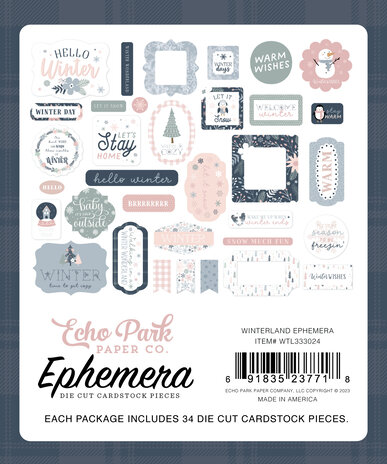 Echo Park Winterland Ephemera (WTL333024) (OUTLET) Echo Park Winterland Ephemera (WTL333024) (OUTLET)