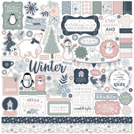 Echo Park Winterland Element Sticker (WTL333014) (OUTLET)