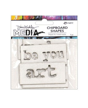 Ranger Dina Wakley MEdia Chipboard Shapes Words (MDA69294) (DISCONTINUED)