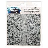 Ranger Simon Hurley create. Background Stamp 6x6 Inch Lovely Lilies (HUR75479) (DISCONTINUED)