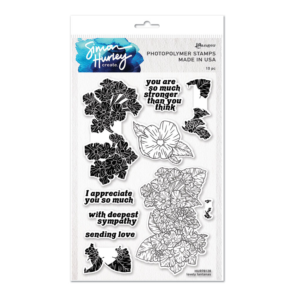 Simon Hurley create. Photopolymer Stamps 6x9 Inch Lovely Lantanas ...