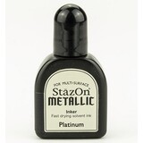 Tsukineko StazOn Metallic Inker Platinum 15ml (RZ-000-195)
