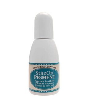 Tsukineko StazOn Pigment Inker Peacock Feathers 15ml (RZ-PIG-062) Tsukineko StazOn Pigment Inker Peacock Feathers 15ml (RZ-PIG-062)